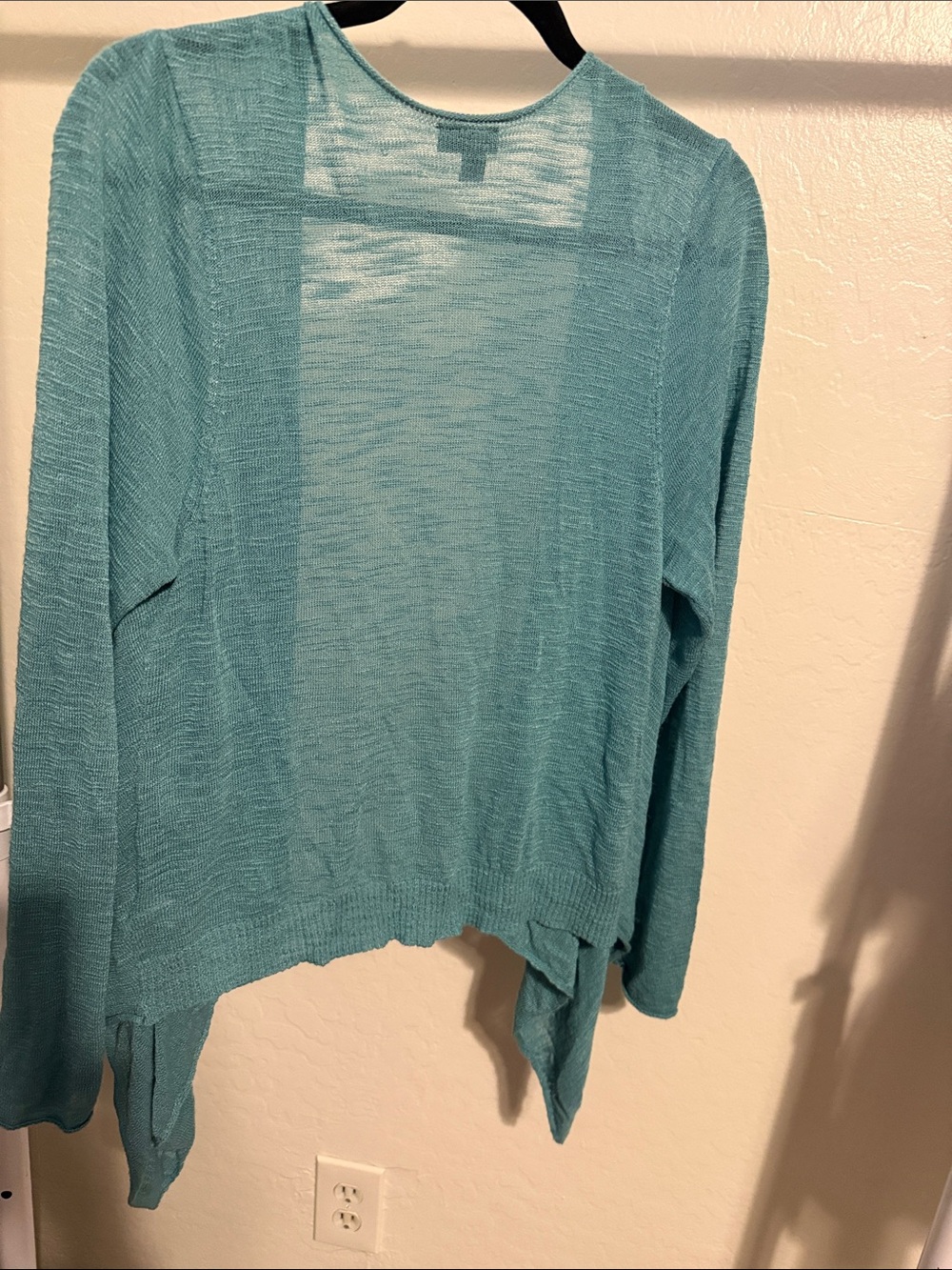torrid Aqua Open-Front Lightweight Draped Cardigan - Picture 2 of 4